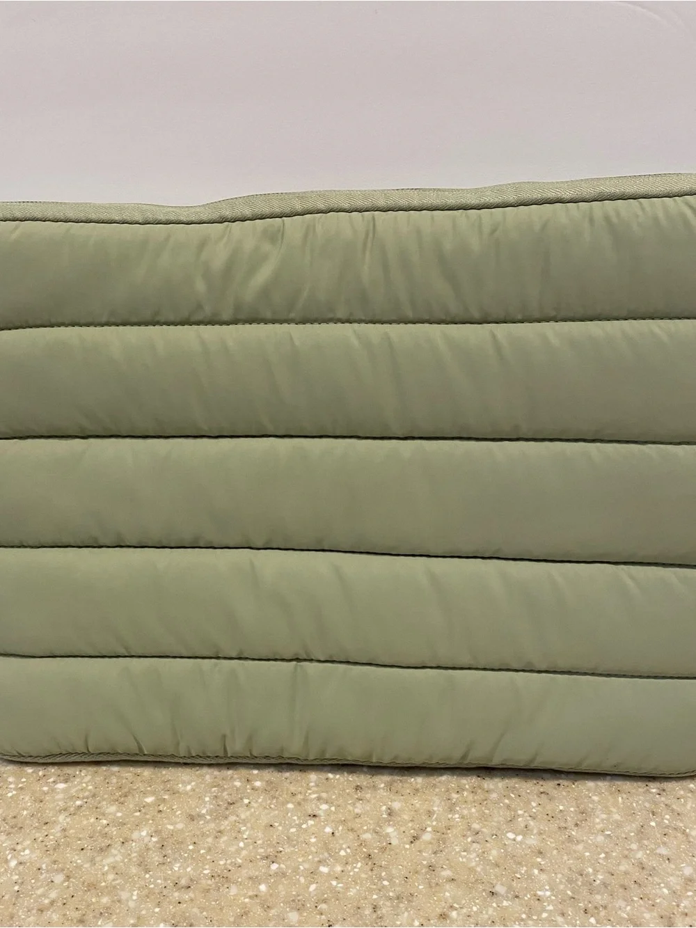 Vandel Quilted Puffer Laptop Sleeve in Sage Green